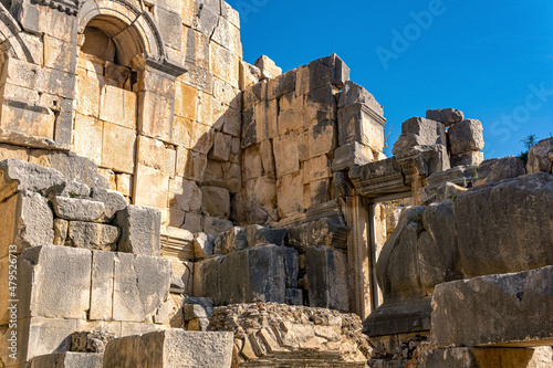 ruins of antique amphitheater in Myra (now Demre, Turkey)