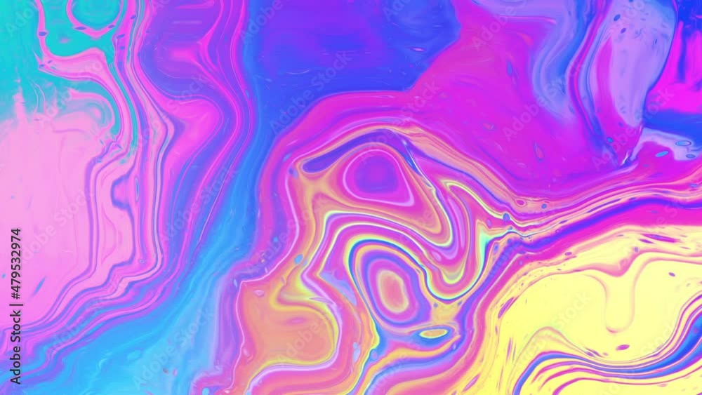 Psychedelic animation in abstract style on colorful background. Abstract fluid liquid surface lilac blue background. High quality FullHD footage Psychedelic animation in abstract style on colorful background. Abstract fluid liquid surface lilac blue background. High quality FullHD footage