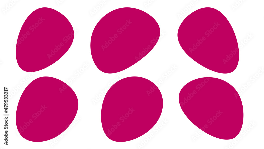 Organic Pink blobs irregular shape. Abstract fluid shapes vector set, simple water forms. Organic Pink blobs irregular shape. Abstract fluid shapes vector set, simple water forms.