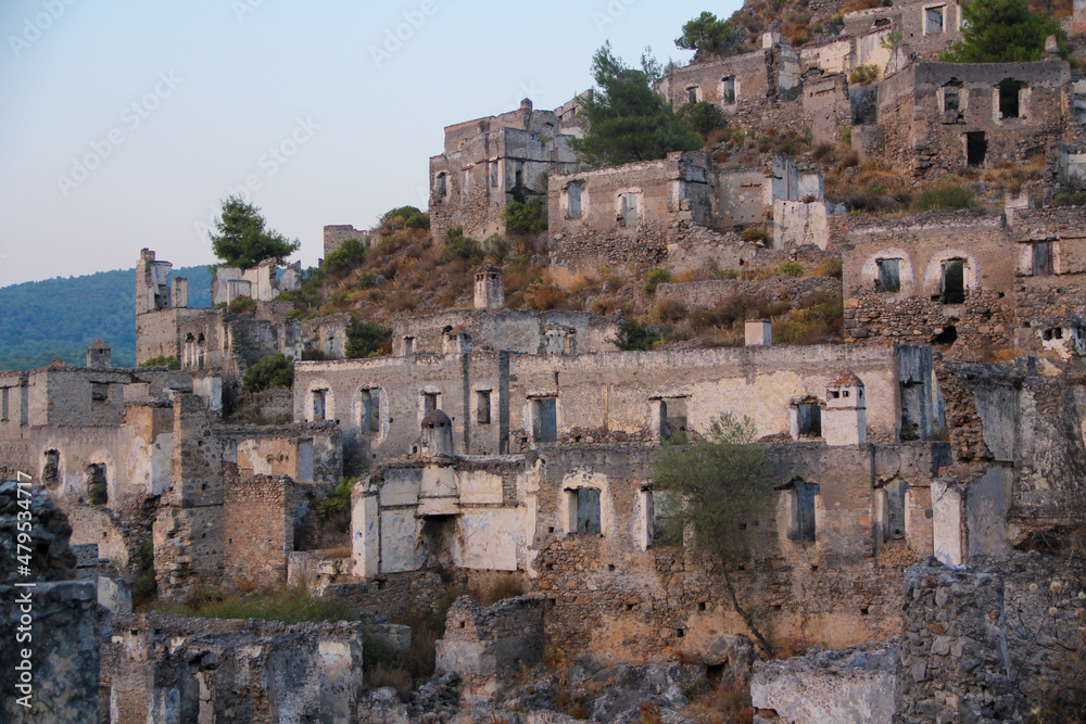 Fethiye Kayaköy stone houses and ruins