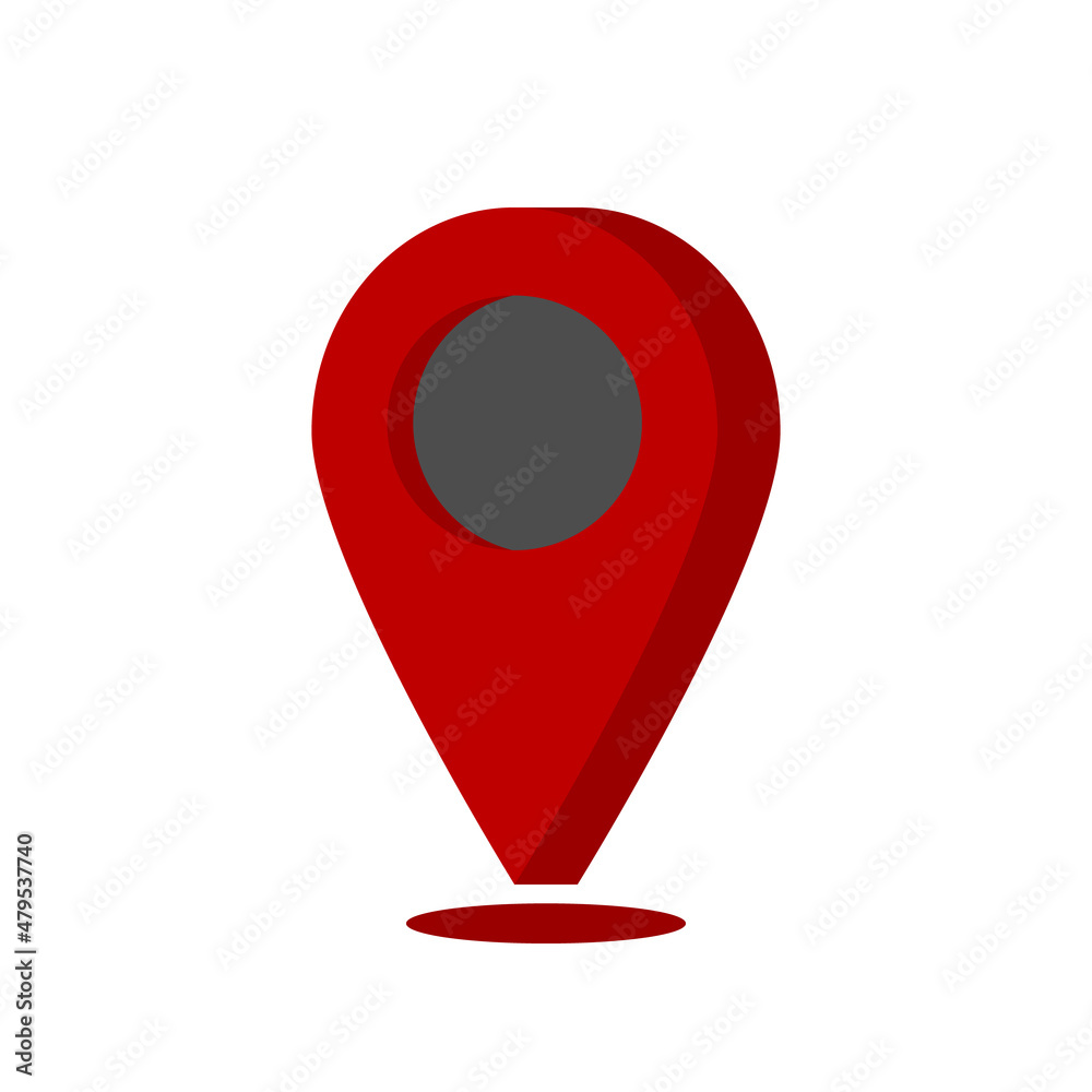 red pin point. location symbol isolated on white background red pin point. location symbol isolated on white background