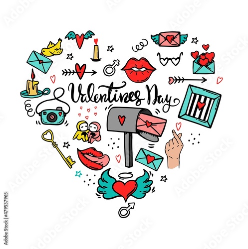 Happy Valentine's Day greeting cards. heart template Suitable for social media posts, mobile apps, banner designs, and online ads. Vector fashion backgrounds.