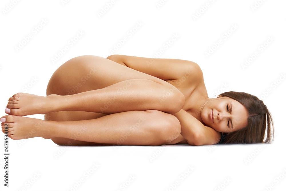 Beauty concept of woman having pain in her body Beauty concept of woman having pain in her body