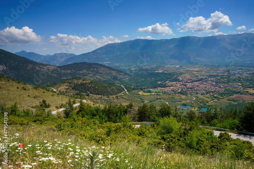 Landscape of Valle Peligna, Abruzzo, near Raiano and Anversa photo