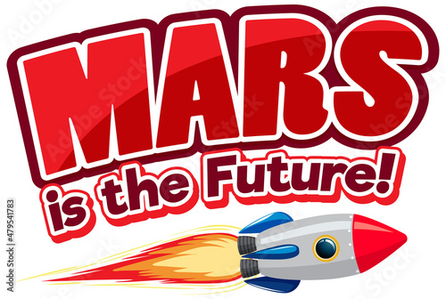 Mars is the future word logo design