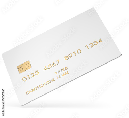 bank plastic credit card mockup isolated
