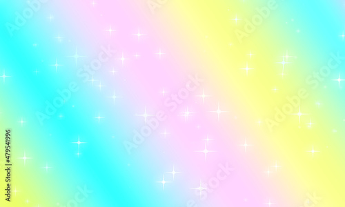 Glitter rainbow princess background. Unicorn backdrop colorful and pastel color.