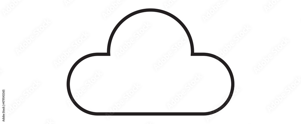 Obraz premium Cloud isolated on background. Cloud for web site, poster, placard and wallpaper. Creative modern concept. Cloud vector illustration