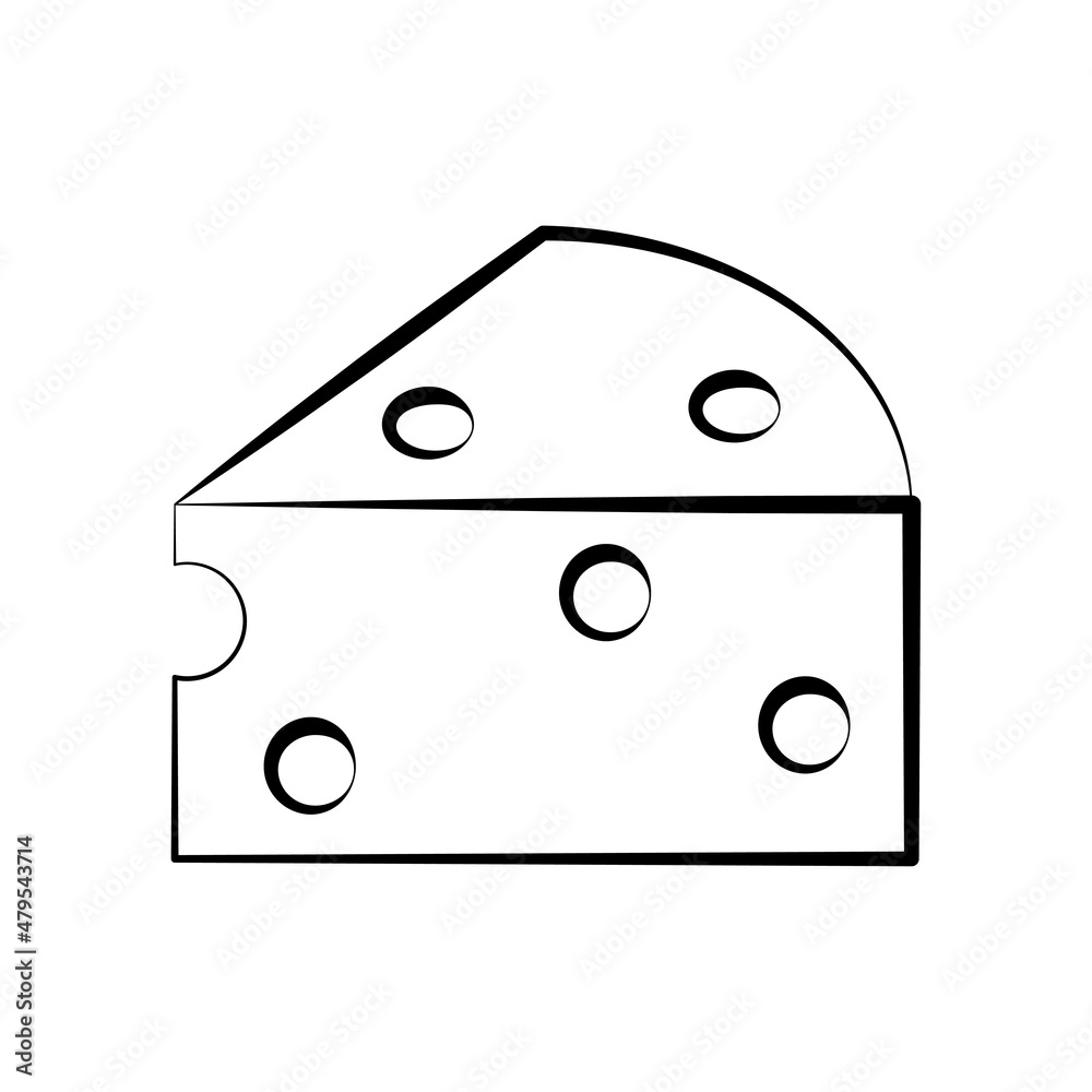 Cheese vector Outline Icon Design illustration. Food and Drink Symbol on White background EPS 10 File Cheese vector Outline Icon Design illustration. Food and Drink Symbol on White background EPS 10 File
