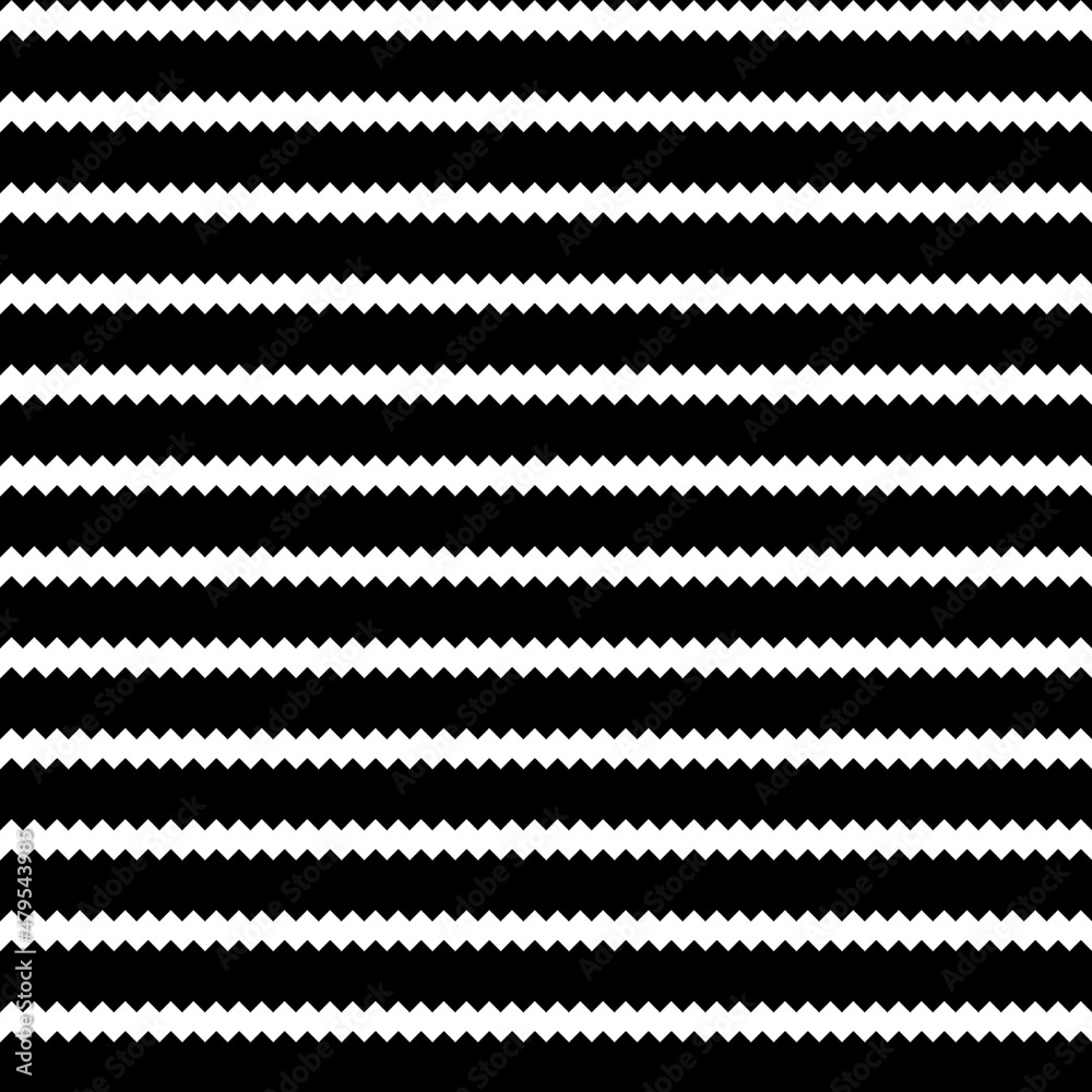 Zig zag  texture with a seamless pattern..Universal delicate black and white background for graphic design.