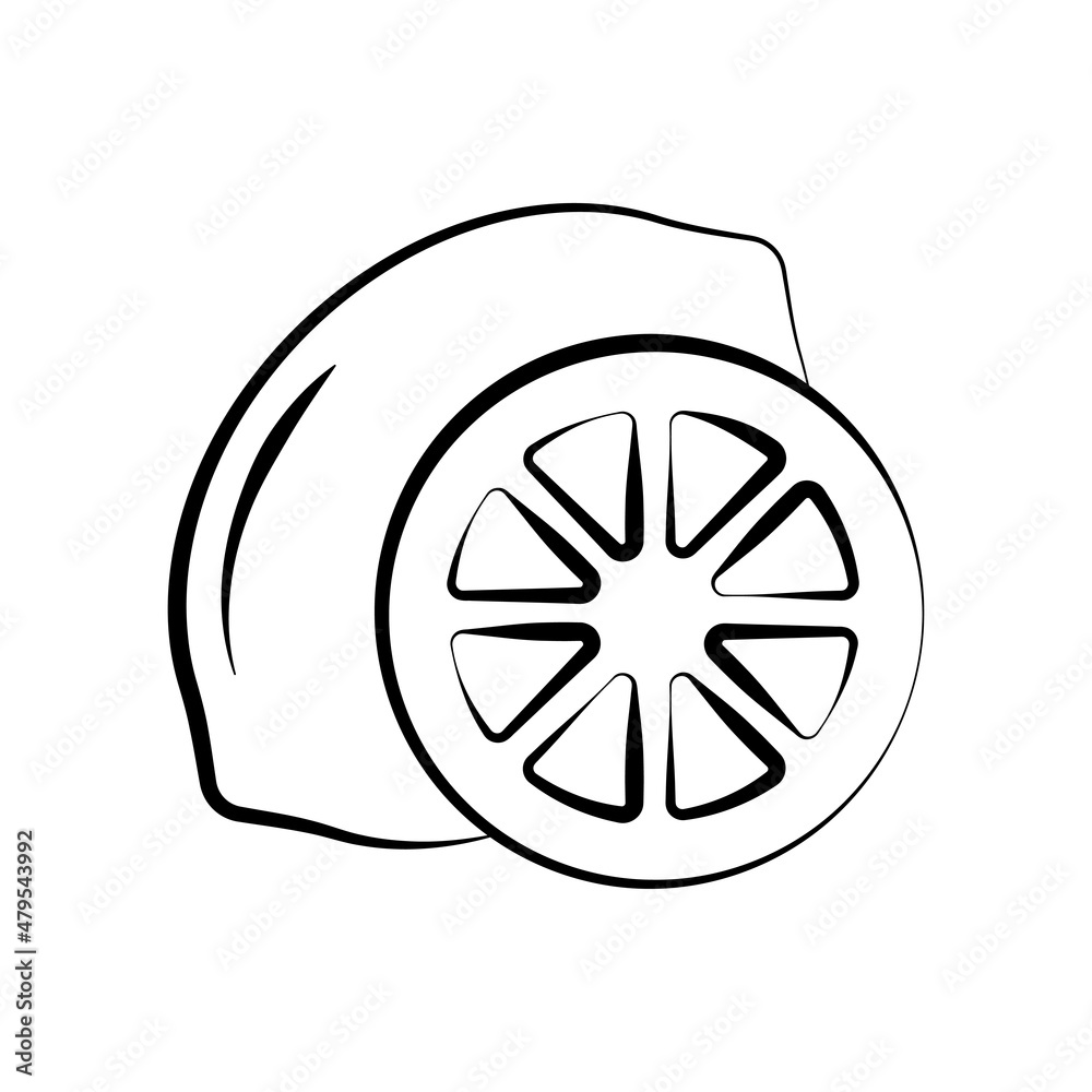 Lemon vector Outline Icon Design illustration. Food and Drink Symbol on White background EPS 10 File Lemon vector Outline Icon Design illustration. Food and Drink Symbol on White background EPS 10 File