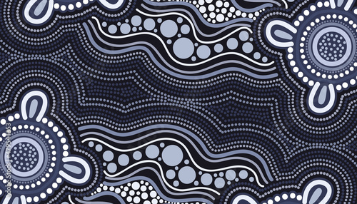 Aboriginal dot art background for fabric