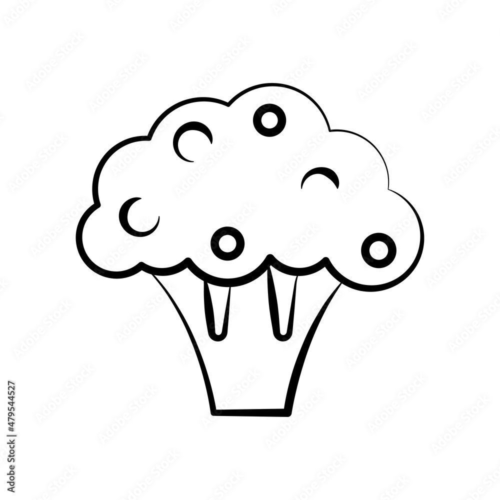 Broccoli vector Outline Icon Design illustration. Food and Drink Symbol on White background EPS 10 File Broccoli vector Outline Icon Design illustration. Food and Drink Symbol on White background EPS 10 File