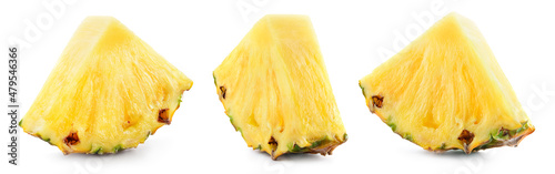 Quadro su tela Pineapple slice isolated