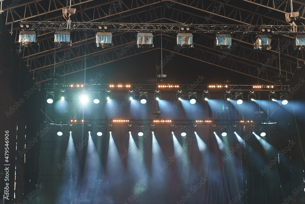 Fototapeta premium Stage with professional light on the concert.