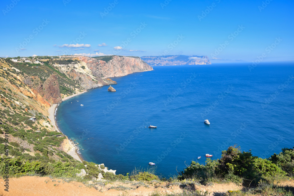 Black Sea coast landscape at Cape Fiolent Black Sea coast landscape at Cape Fiolent