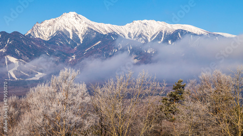 赤岳(八ヶ岳)と霧氷 絶景 冬