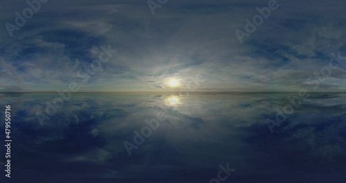 sky 360 equirectangular hdr spherical mirror, panoramic clouds environment map landscape projection. High quality 4k footage