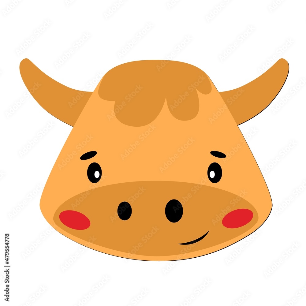 Ox Chinese zodiac sign. Bull animal Ox Chinese zodiac sign. Bull animal