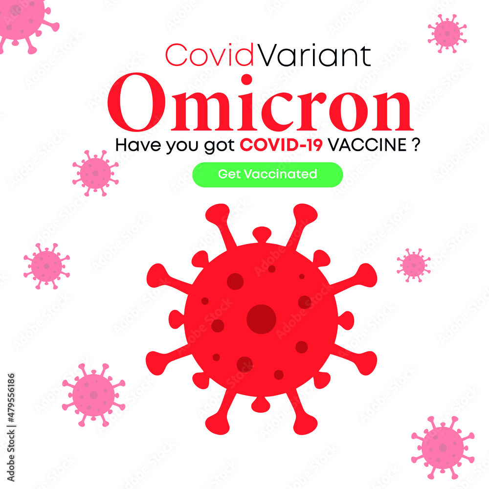 Covid 19 omicron varient social media post design Covid 19 omicron varient social media post design