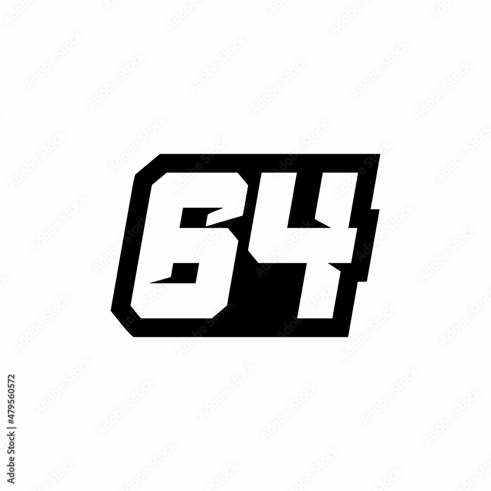 Obraz premium Racing number 64 logo design