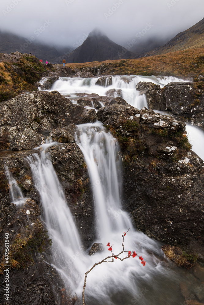 The Fairy Pools during rainy time, Glen Brittle, Skye, Scotland.