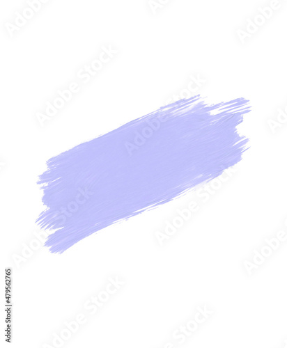 Very peri, violet pastel brush stroke isolated on white. Make up, cosmetics template, copyspace. Abstract color paint stroke design.
