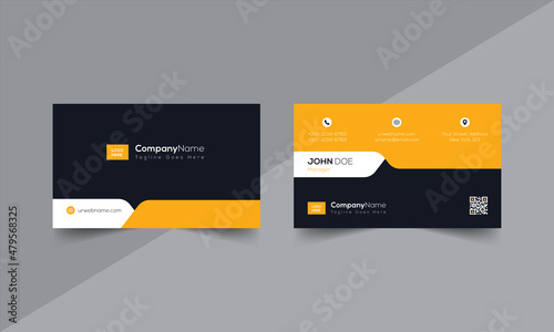 Double-sided creative business card template Vector illustration