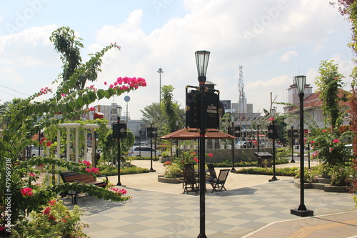 View of the park in the corner of the city of Semarang, namely on Jalan Pemuda