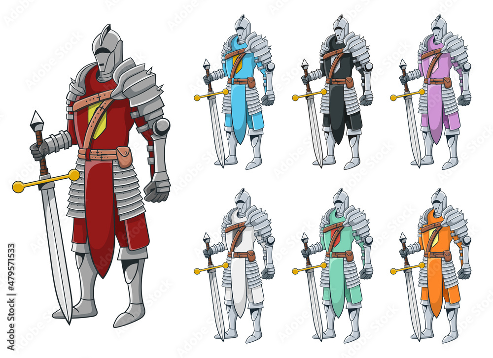 Knight vector design illustration isolated on white background