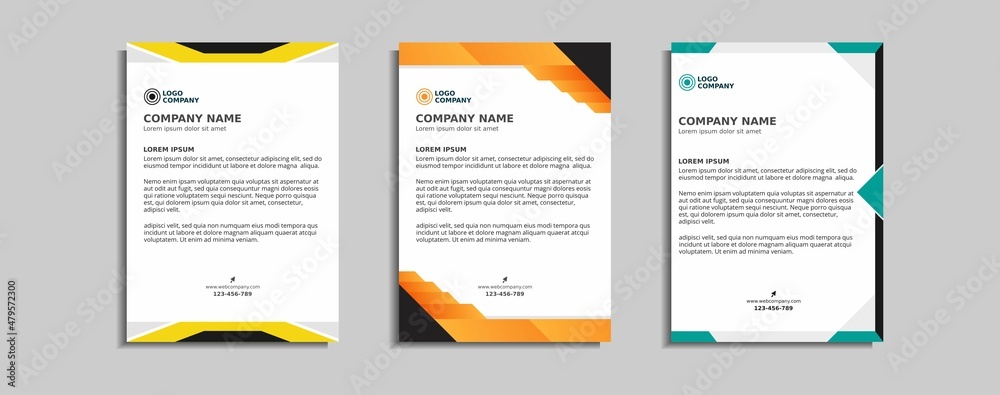 modern corporate letterhead template design