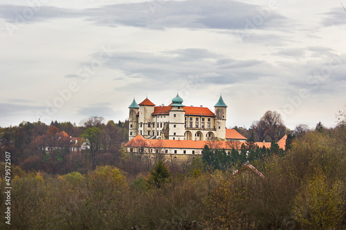 Old Polish Castle in Nowy Visnich, Poland