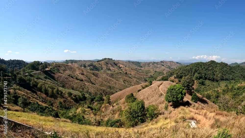 Viewpoint on the way to Ban Huai Thon, Bo Kluea District, Nan Province, Thailand Viewpoint on the way to Ban Huai Thon, Bo Kluea District, Nan Province, Thailand