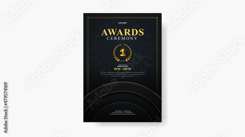 The luxury award ceremony flyer poster design template	