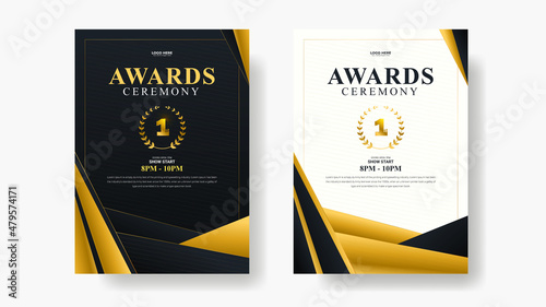 The luxury award ceremony flyer poster design template	