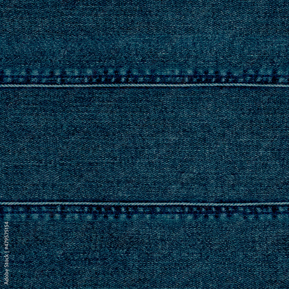 Jeans patchwork fashion background. Denim blue grunge textured seamless pattern