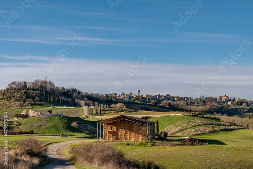 The countryside of Lajatico, Pisa, Italy, where the theater of silence is also located photo