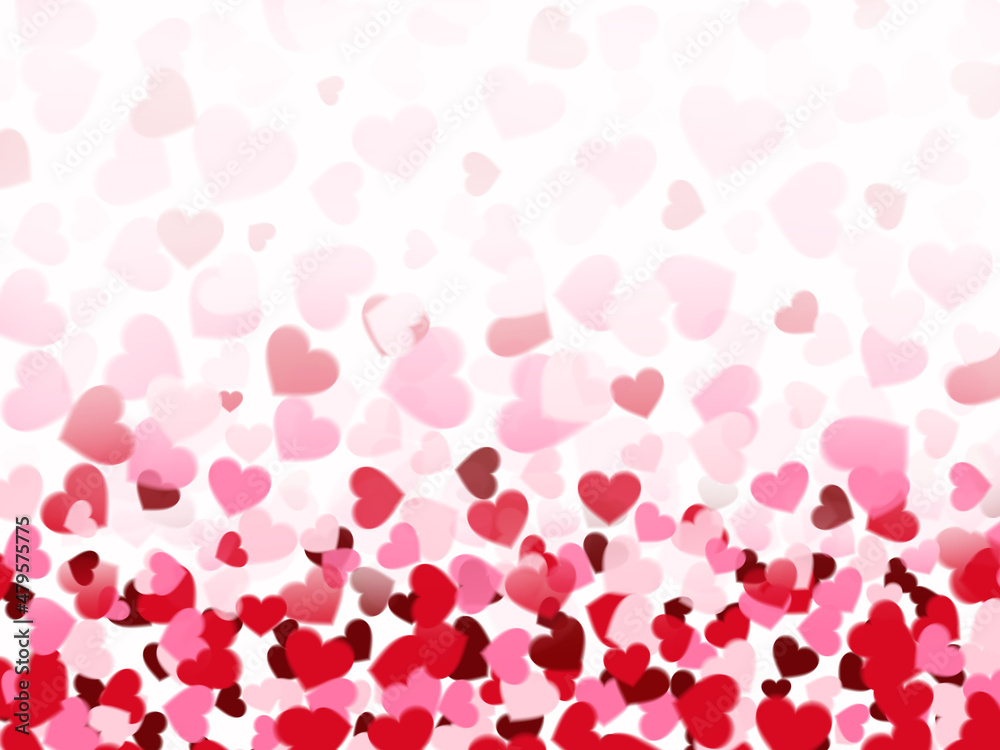 Background with red and pink multiple hearts. 
Used for valentine anniversary celebration as poster, banner, cards etc.
