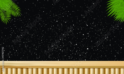 Empty wood table background, Template mock up for display of product