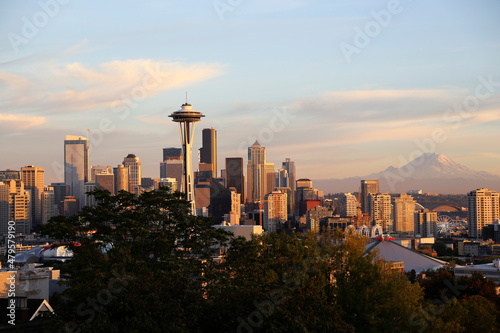 Skyline von Seattle  USA im Herbst