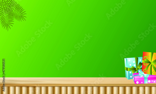 Empty wood table background, Template mock up for display of product