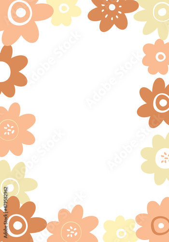 北欧風 花のフレーム