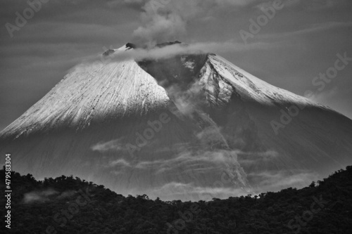 Erupting volcano Sangay photo