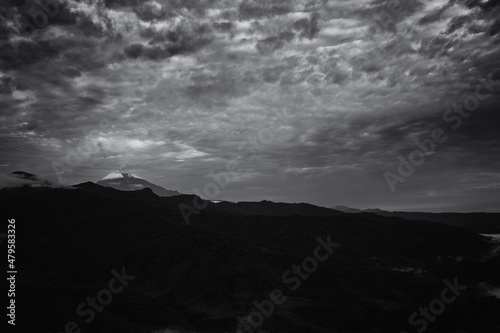 Erupting volcano photo