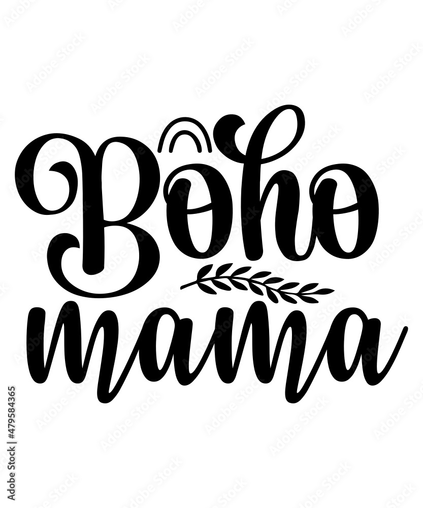 Fototapeta premium Boho SVG, Boho Svg Bundle, boho rainbow svg, hippie life svg, moon svg