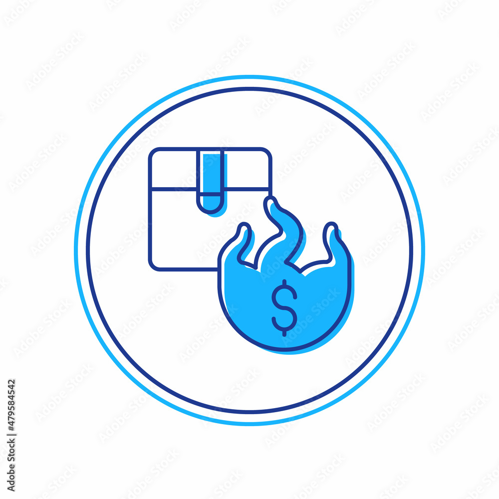 Filled outline Hot price icon isolated on white background. Vector Filled outline Hot price icon isolated on white background. Vector