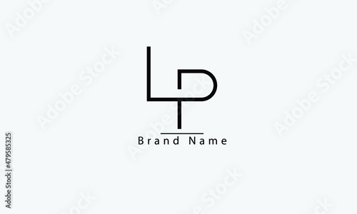 LP PL L P abstract vector logo monogram template