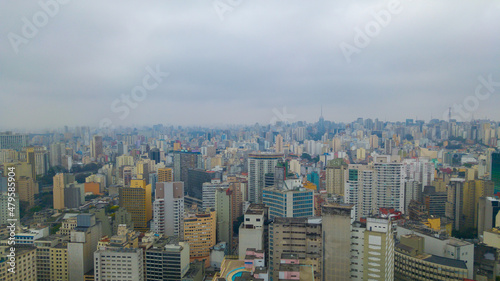 Aerial view of Sao Paulo downtown Skyline