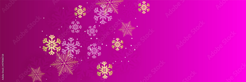 Bright snow purple Snowflake design template banner Bright snow purple Snowflake design template banner