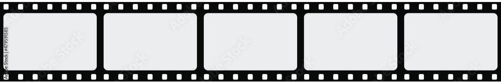 Film strip.Vector illustration.Film strip icon.Video tape photo frame vector.Film strip isolated vector icon. Retro picture with strip icon roll

